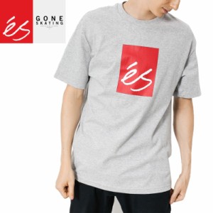 エススケートボード ES FOOTWEAR スケボー Tシャツ MAIN BLOCK TEE グレーヘザー NO33