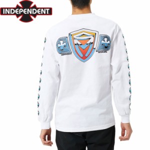 インディペンデント ロングTシャツ SK8MAFIA SHIELD L/S TEE ホワイト NO23