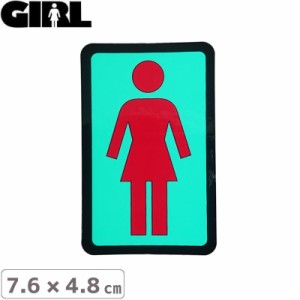 GIRL ガールスケートボード STICKER ステッカー BOX LOGO STICKER 7.6cm x 4.8cm NO107