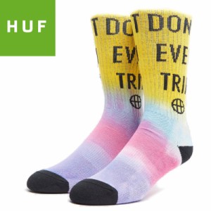 HUF ハフ スケボー ソックス DON’T TRIP SOCKS ブレイジングイエロー NO89