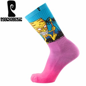 ソッケデリック PSOCKADELIC スケボー ソックス ISLANDER SOCKS ブルーxピンク NO1