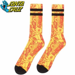 サンタクルーズ SANTA CRUZ ソックス KENDALL CATALOG CREW SOCKS イエロー×レッド NO25