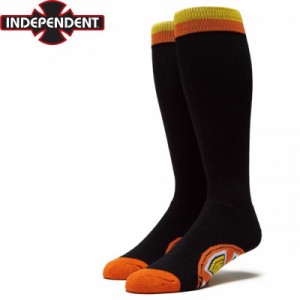 インディペンデント スケートボード ハイソックス INDEPENDENT CHROMA TALL SOCKS ブラック×オレンジ NO42