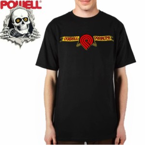 パウエル POWELL スケボー Tシャツ TRIPLE P SKULL & SWORD TEE ブラック NO73