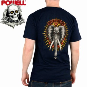 パウエル POWELL スケボー Tシャツ ELEPHANT TEE ネイビー NO82