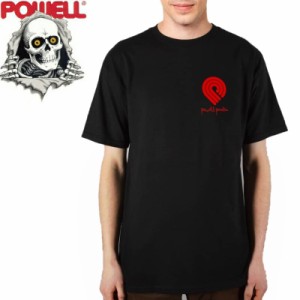 パウエル POWELL スケボー Tシャツ TUCKING SKELETON TEE ブラック NO83