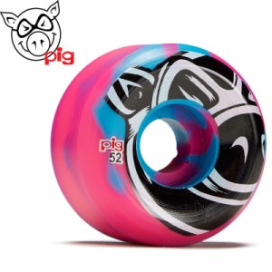 ピッグ PIG WHEELS ウィール HEAD SWIRL C-LINE 101A 52mm ブルー/ピンク NO46