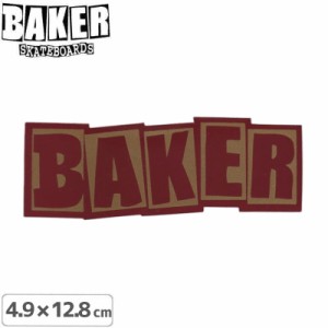 ベーカー スケボー ステッカー BAKER LOGO STICKER 4.9cm×12.8cm レッド NO86