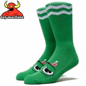 トイマシーン TOY MACHINE スケボー ソックス HAPPY TURTLE CREW SOCKS グリーン NO82