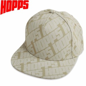 HOPPS ホップス スケートボード キャップ HOPPS ALL OVER SNAPBACK CAP タン NO4