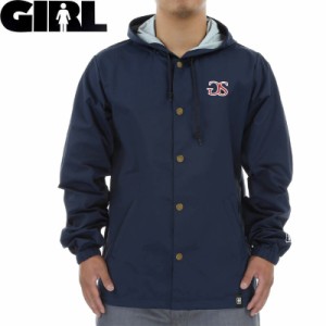 GIRL SKATEBOARD ガール スケートボード ジャケット RAIN JACKET 耐水 フード コート ネイビー NO2