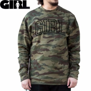 GIRL ガール スケートボード スウェット CAMO ARCH CREW SWEATSHIRT 迷彩 トレーナー NO65