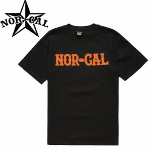 ノーカル NOR CAL スケボー Tシャツ TRUE NORTH TEE ブラック×オレンジ NO7