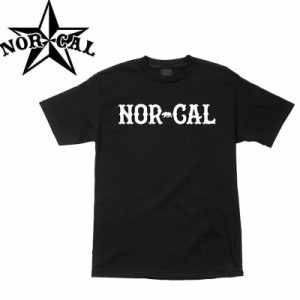 ノーカル NOR CAL スケボー Tシャツ TRUE NORTH TEE ブラック×ホワイト NO8