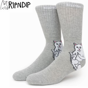 リップンディップ RIPNDIP スケボー ソックス LORD NERMAL SOCKS ヘザーグレー NO06