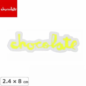 CHOCOLATE チョコレートステッカー スケボー OG CHUNK LOGO STICKER フルーレセントイエロー NO38