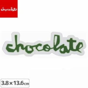 CHOCOLATE チョコレートステッカー スケボー OG CHUNK LOGO STICKER ダークグリーン NO43