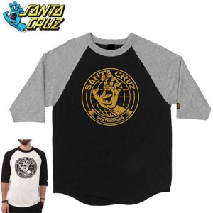 サンタクルーズ Tシャツ santa cruz スケボー  SCREAMING TAKEOVER RAGLAN 3/4 SLEEVE TEE NO100