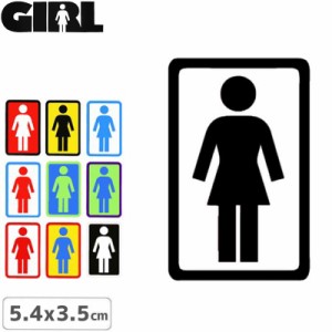 GIRL ガールスケートボード STICKER ステッカー BOX LOGO STICKER 10色 5.4cm x 3.5cm NO90