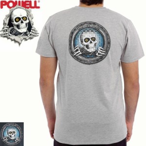 パウエル POWELL スケボー Tシャツ PP POOL RIPPER TEE ネイビー ヘザー グレー NO11