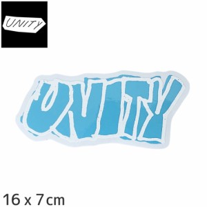 UNITY ユニティ スケボー ステッカー LETTERS STICKER MD ライトブルー/ホワイト 16 x 7 cm NO5