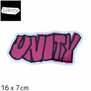UNITY ユニティ スケボー ステッカー LETTERS STICKER MD パープル/ブラック 16 x 7 cm NO6