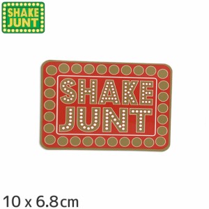 シェークジャント SHAKE JUNT スケボー ステッカー BOX LOGO FA23 STICKER 10 x 6.8cm レッド/ゴールド NO64