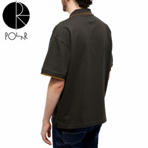 POLAR ポーラー スケボー ポロシャツ CHECKERED SURF POLO SHIRT ダーティーブラック NO8