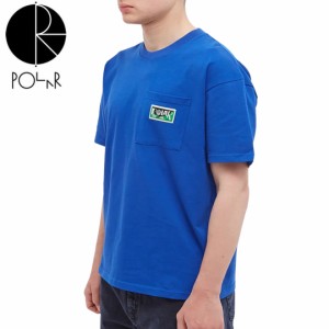 POLAR ポーラー スケボー Tシャツ SPIRAL POCKET TEE ブルー NO45