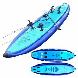 インフレータブルサップ 10’10 SUP スタンドアップパドルボード フィッシングサップ ロッドホルダー4個付 安定性抜群の3気質構造 ダブル