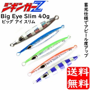 メタルジグ 40g 110mm ジギンガーZ Big Eye Slim ビッグアイスリム カラー 5色 蓄光 ホログラムボディ ジギング 釣り具 【メール便のみ送