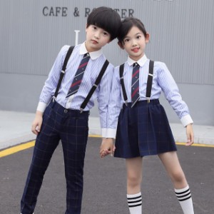 子供スーツ フォーマルスーツ 男の子 シャツ+パンツ 上下セットアップ 女の子 シャツ+スカート 発表会 演奏会 学生服 団体服 演出服