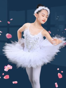 バレエ レオタード 子供 ダンス衣装 バレエ用品 レオタード+腕輪+髪飾り 女の子 スパンコール ダンスワンピース チュチュ スカート付き 