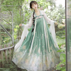 漢服 ドレス ハロウィン コスプレ 衣装 中華 民族衣装 仙女 コスチューム 素敵 刺繍 エレガント 衣装 ふわふわ 可愛い 中華服 チャイナ服