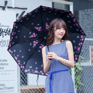 晴雨兼用傘 雨傘 手開き 日傘 レディース　折りたたみ　三つ折　かさ コスプレ　花柄　和傘　雨具　撥水 通学 通勤　雨対策　花