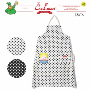 クックマン ロングエプロン ドット 水玉 (メール便送料220円) COOKMAN Long Apron Dots