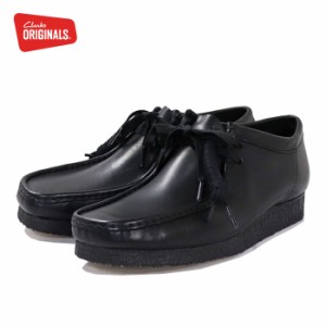 クラークス オリジナルス メンズ ワラビー ブラックレザー Clarks Originals Wallabee Black Leather 即納