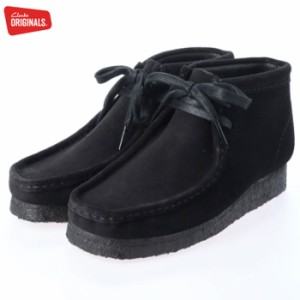 クラークス オリジナルス レディース ワラビーブーツ ブラックスエード Clarks Originals Wallabee Boot