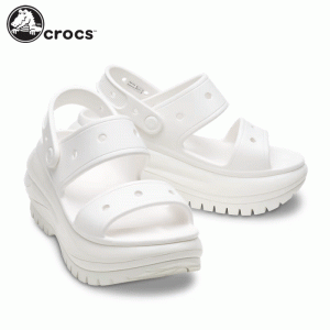 (SALE セール) クロックス レディース サンダル 厚底 メガ クラッシュ サンダル 白 ホワイト CROCS MEGA CRUSH SANDAL 207989-100