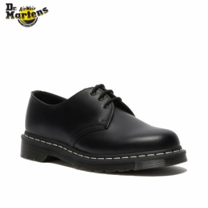 ドクターマーチン メンズ レディース 1461 WHITE STITCH 3 ホール シューズ ホワイトステッチ Dr.Martens 1461 WS 3 EYELET SHOE BLACK 2