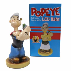 ポパイ LED ライト レジン製 キャラクター スタチューフィギュア 置物 電池式 Popeye Led Light