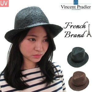 【最終処分】 Vincent Pradier ヴァンサン プラディエ ラフィア 中折れハット　HAT 帽子 レディース 麦わら 春夏 リゾート レジャー メン