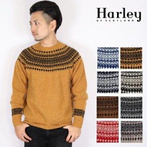 (初売りセール) ハーレーオブスコットランド メンズ Harley of scotland  ノルディック CREW NECK SWEATER ニット セーター  メンズ レデ