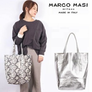 Marco Masi マルコマージ バッグ パイソン 蛇柄 トートバッグ 2WAY バッグ ショルダーバッグ レディース イタリア製 牛革 本革 コンサバ 