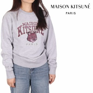 メゾンキツネ Maison kitsune  レディース スウェット 2023FW  クルーネック トレーナー トップス ニット  キャンパス フォックス レギュ