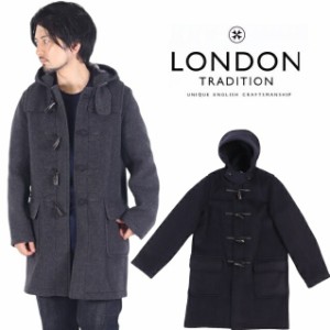 (初売りセール) LONDON TRADITION ロンドントラディション メンズ ダッフルコート Martin Slim long ミドル丈 ウール  チェック アウター