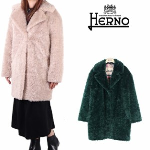 ヘルノ HERNO ダウン レディース 2023年-2024年秋冬新作 フェイクファーコート GC000411D 12422 SOFT FAUX FUR レディース エコファー 19