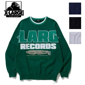 エクストララージ トレーナー スウェット XLARGE RECORDS LOGO CREWNECK SWEAT 101223012013 レコード ロゴ クルーネックスウェット 長袖