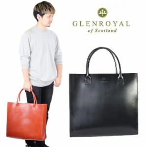 GLENROYAL グレンロイヤル LEATHER TOTE BAG L 3792トートバッグ 大きめ メンズ 人気 ロゴ 4202210010 本革 ブライドルレザー タンニンレ