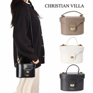 CHRISTIAN VILLA  クリスチャンヴィラ ハンド バッグ  2WAY  ショルダーバッグ レディース イタリア製 牛革 バニティバッグ ショルダー 